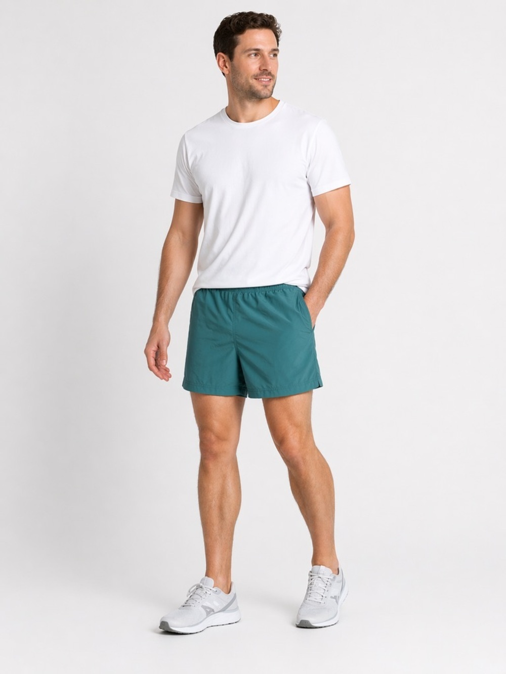 Columbia Mens 2X Nylon Shorts Drawstring Pockets Teal/Aqua